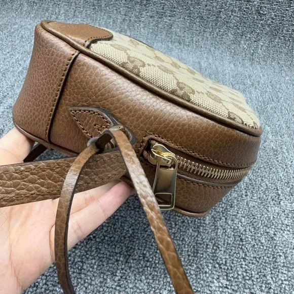 GUCCI Bree Brown Cloth Shoulder Bag 550-022625 - Picture 5 of 14